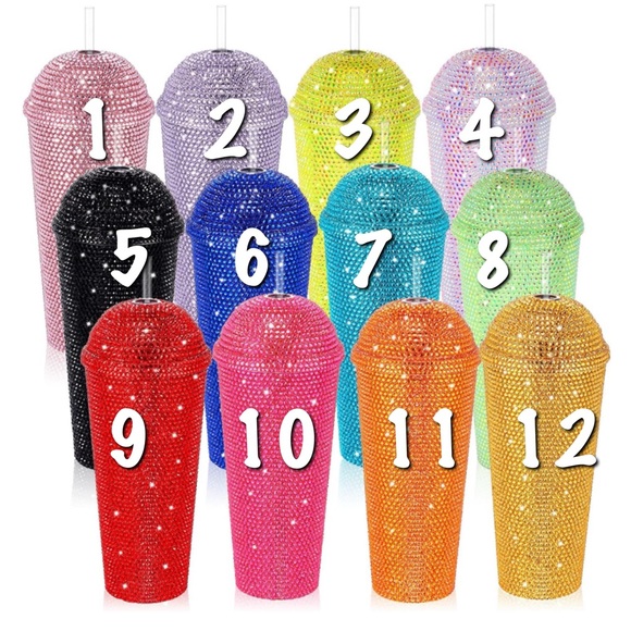 Βoutique Other - 24oz Sparkle Tumbler with Dome Lid & Straw